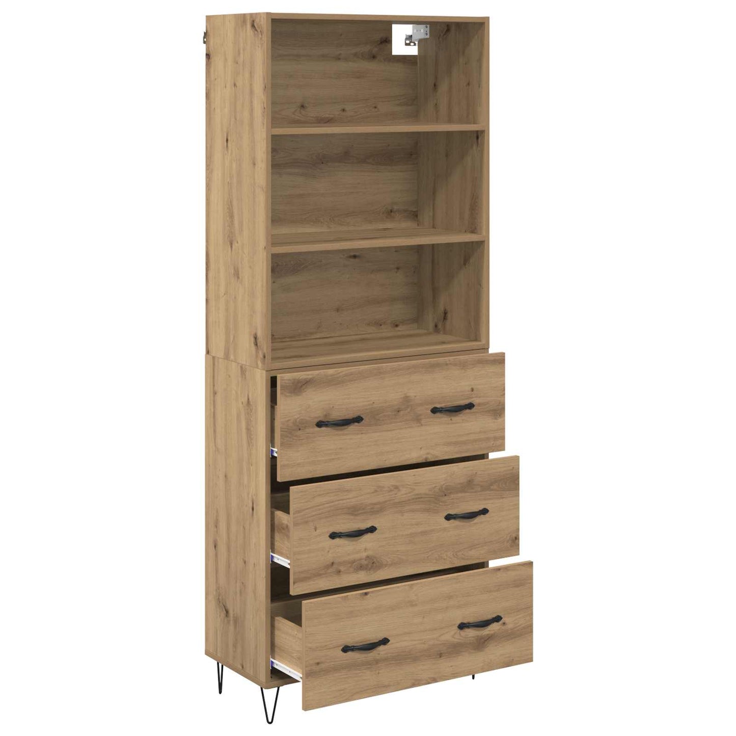 Highboard 2 stk. Artisan-Eiche 69,5 x 34 x 180 cm