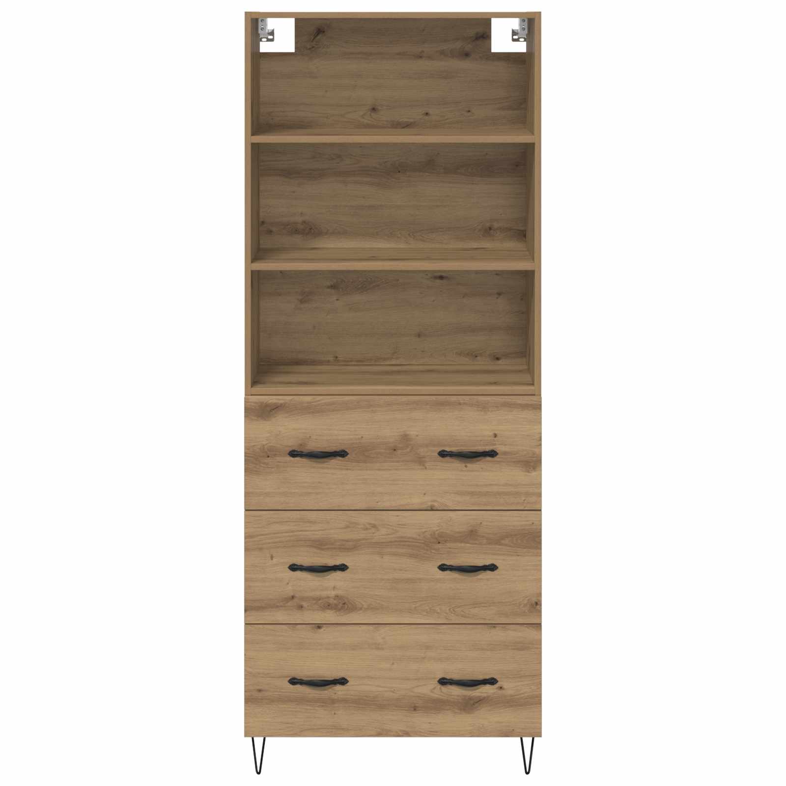 Highboard 2 stk. Artisan-Eiche 69,5 x 34 x 180 cm