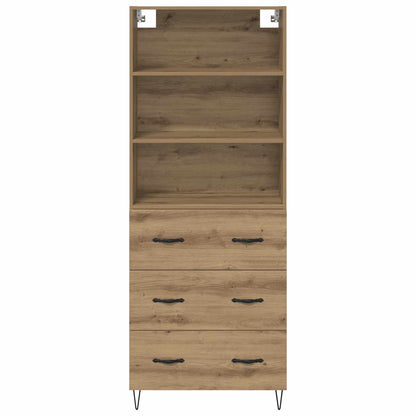 Highboard 2 stk. Artisan-Eiche 69,5 x 34 x 180 cm