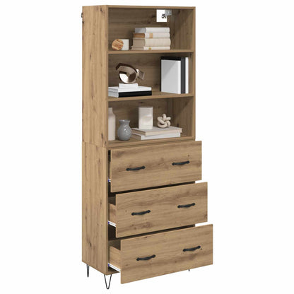 Highboard 2 stk. Artisan-Eiche 69,5 x 34 x 180 cm