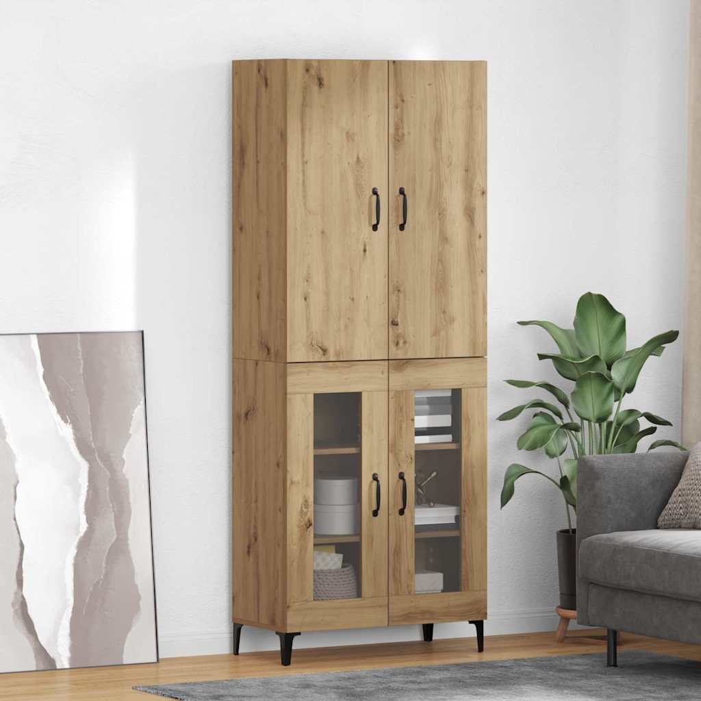 Highboard Artisan-Eiche 69,5 x 34 x 180 cm Holzwerkstoff