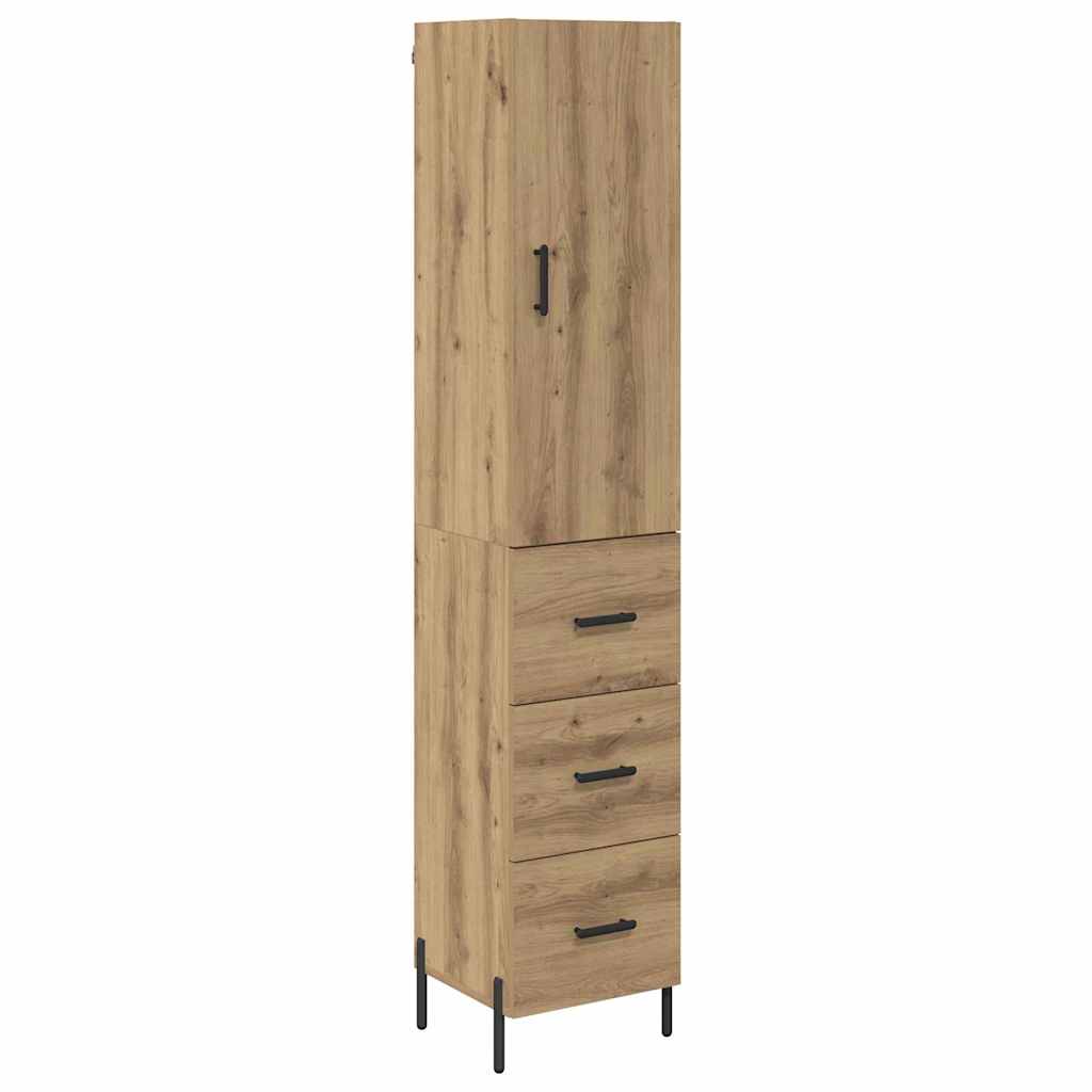 Highboard Artisan-Eiche 34,5 x 34 x 180 cm Holzwerkstoff