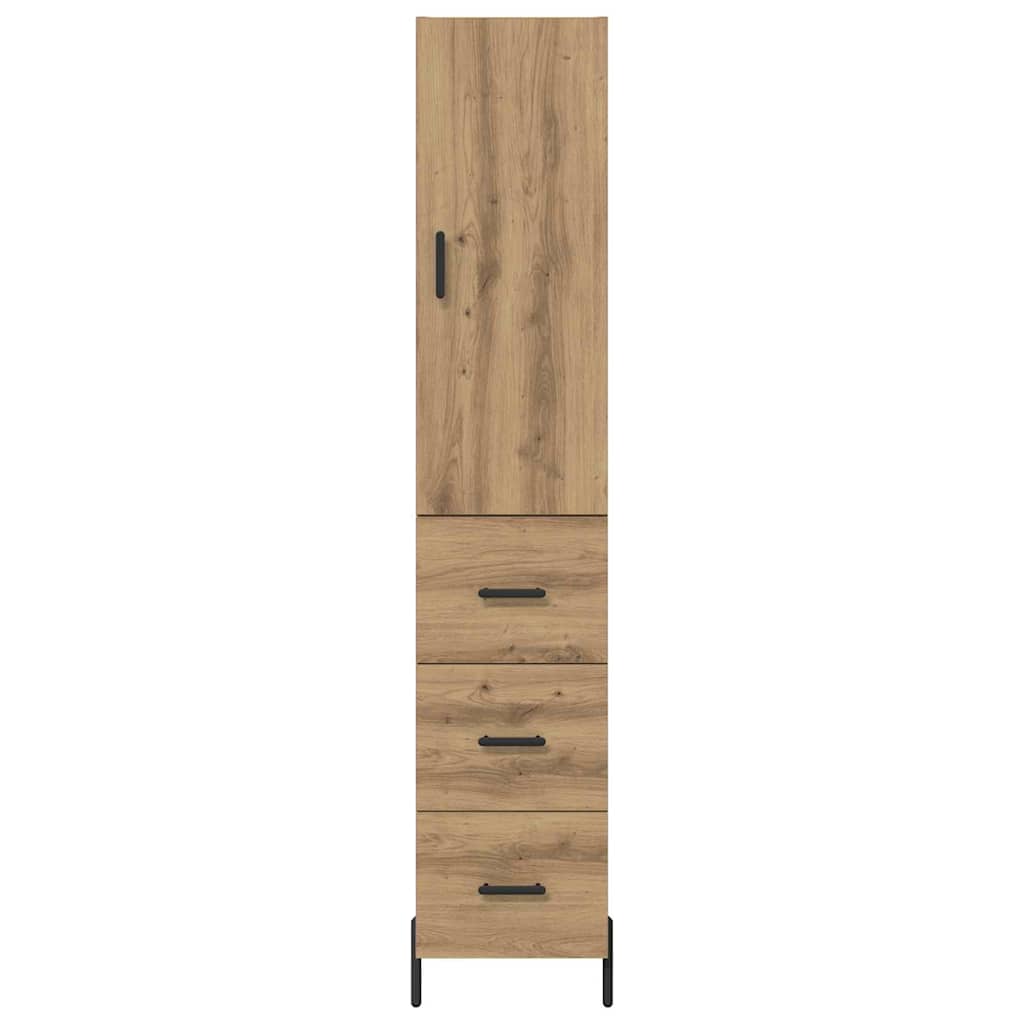 Highboard Artisan-Eiche 34,5 x 34 x 180 cm Holzwerkstoff
