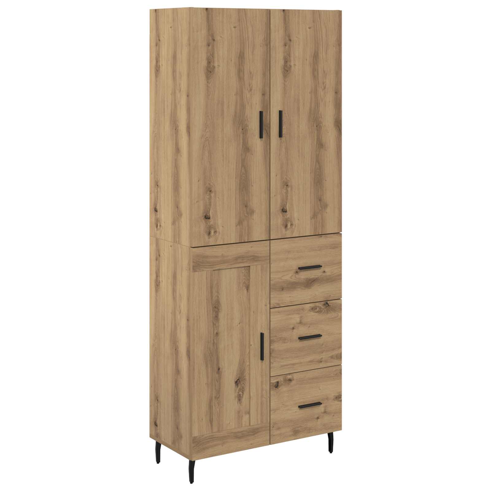 Highboard 2 pcs Artisan-Eiche 69,5 x 34 x 180 cm Holzwerkstoff