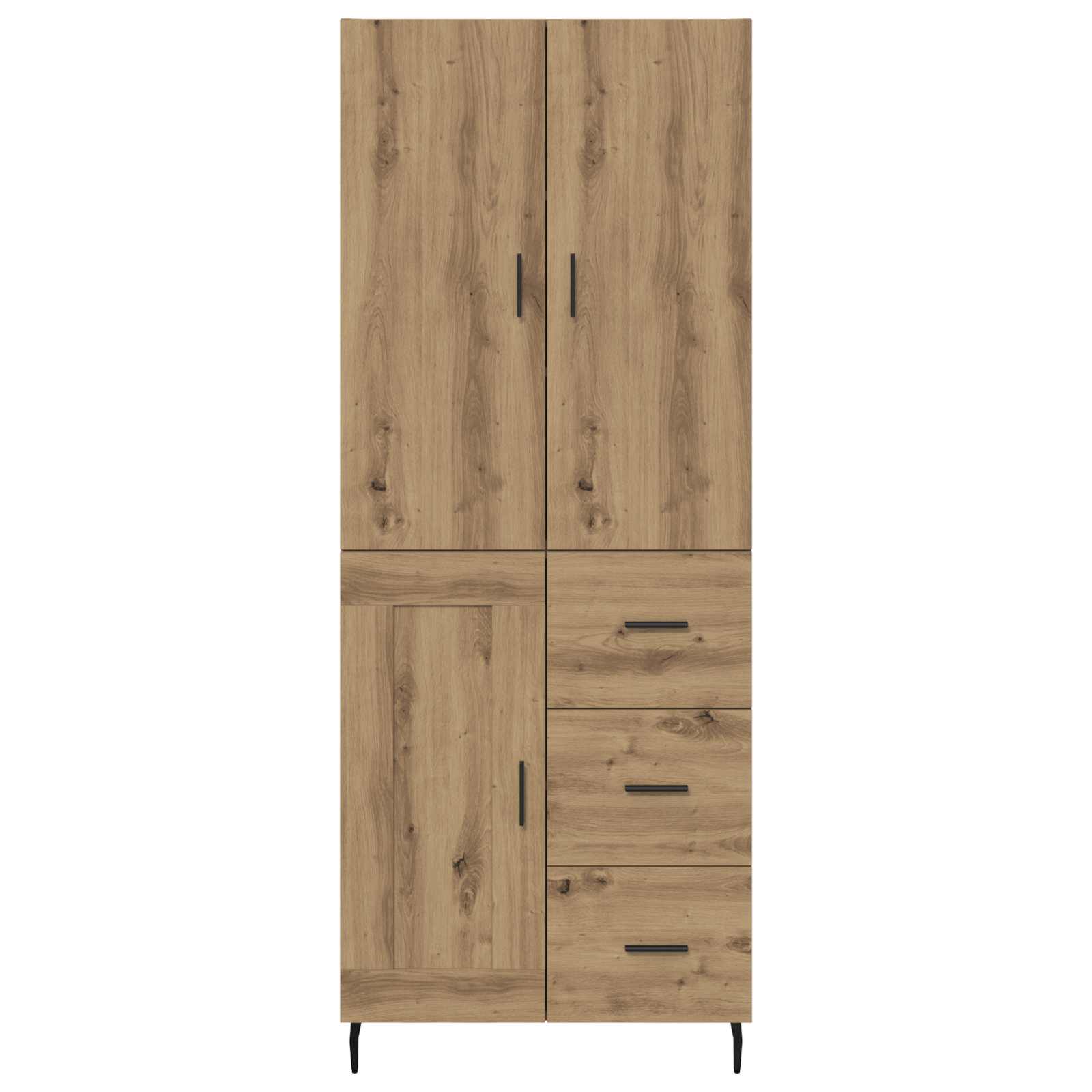 Highboard 2 pcs Artisan-Eiche 69,5 x 34 x 180 cm Holzwerkstoff