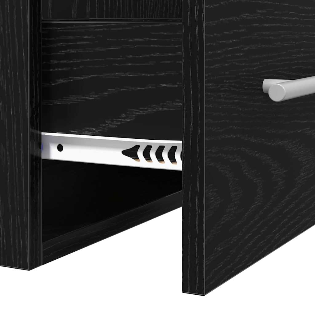 Waschbeckenschrank mit Schubladen Schwarz 42 x 39 x 52 cm