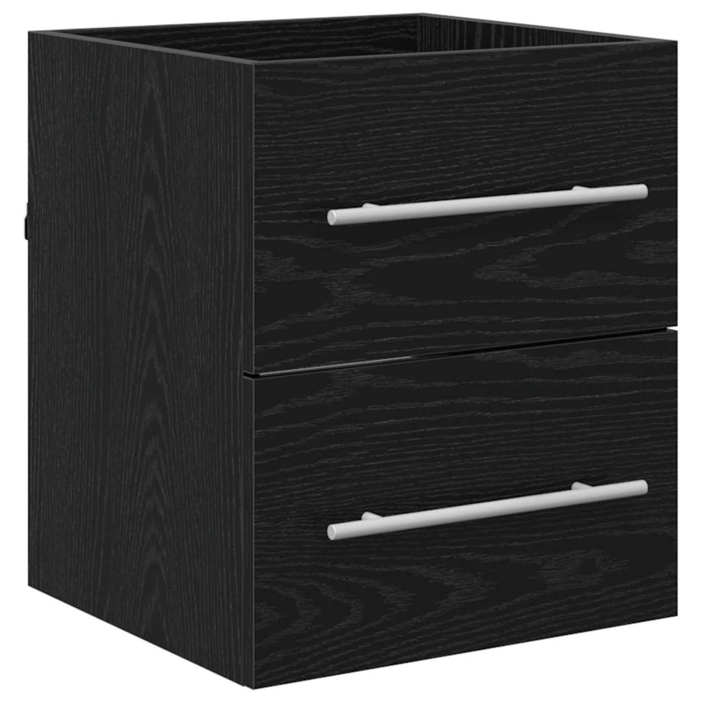 Waschbeckenschrank mit Schubladen Schwarz 42 x 39 x 52 cm