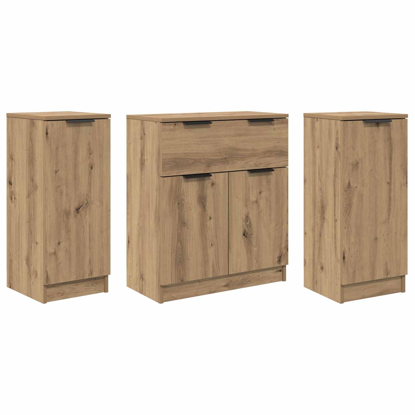 Sideboard 3 stk. Artisan-Eiche 120 x 30 x 70 cm Holzwerkstoff