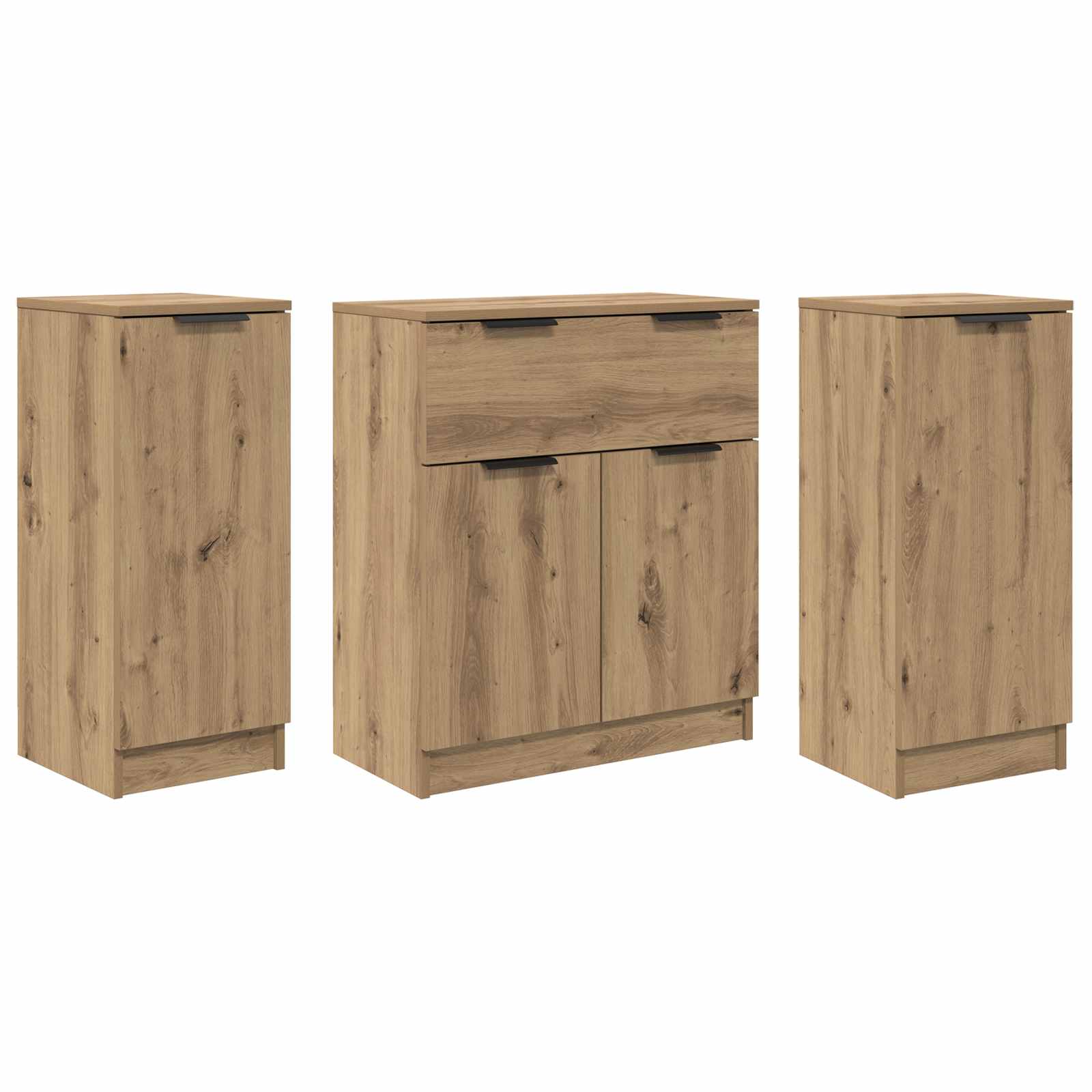 Sideboard 3 stk. Artisan-Eiche 120 x 30 x 70 cm Holzwerkstoff