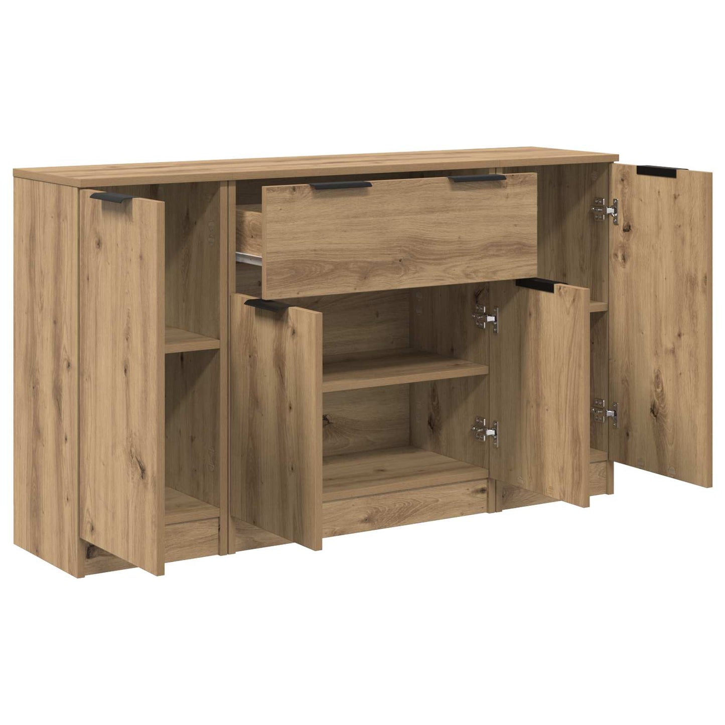 Sideboard 3 stk. Artisan-Eiche 120 x 30 x 70 cm Holzwerkstoff