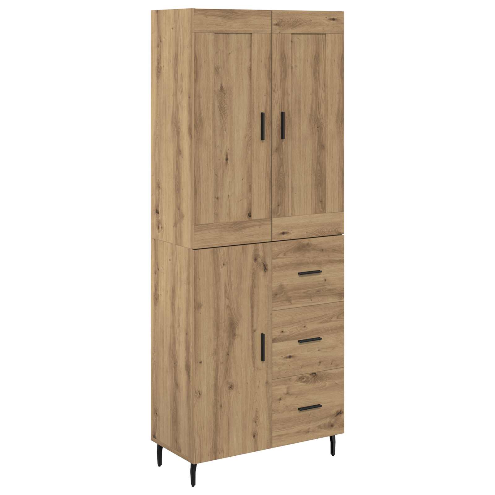 Highboard 2 pcs Artisan-Eiche 69,5 x 34 x 180 cm Holzwerkstoff