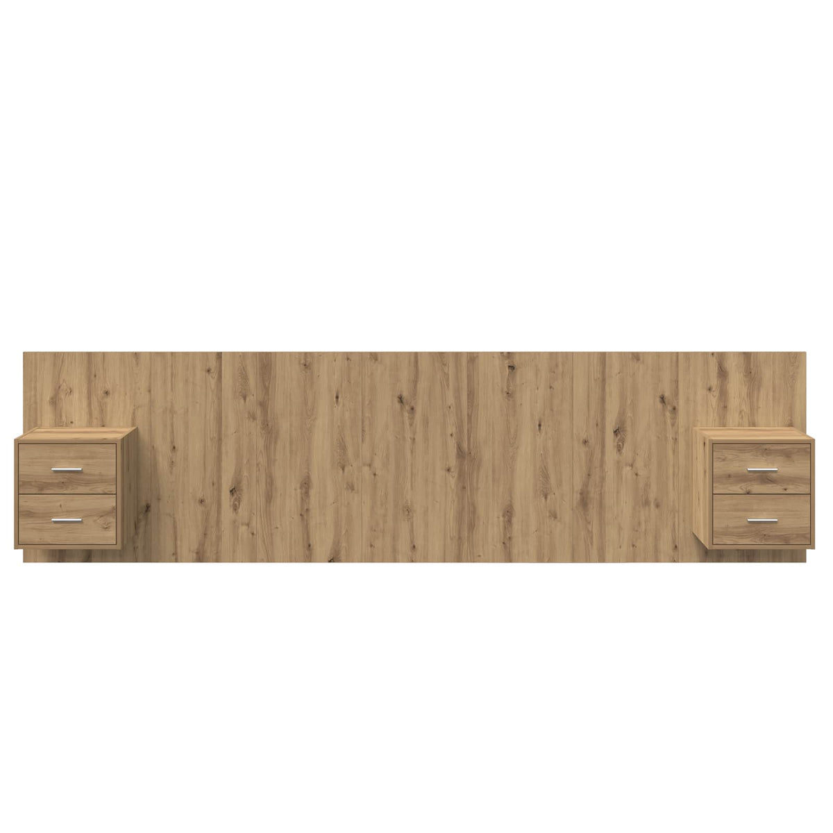 Kopfteil mit Schrank 3 stk. Artisan-Eiche Holzwerkstoff