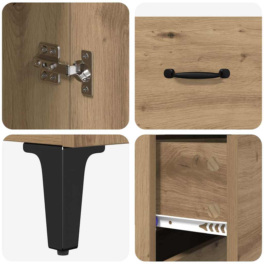 Highboard Artisan-Eiche 69,5 x 34 x 180 cm Holzwerkstoff