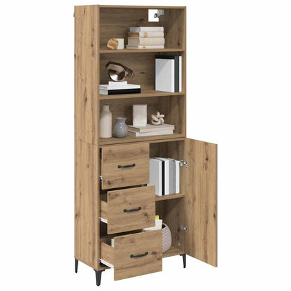 Highboard Artisan-Eiche 69,5 x 34 x 180 cm Holzwerkstoff
