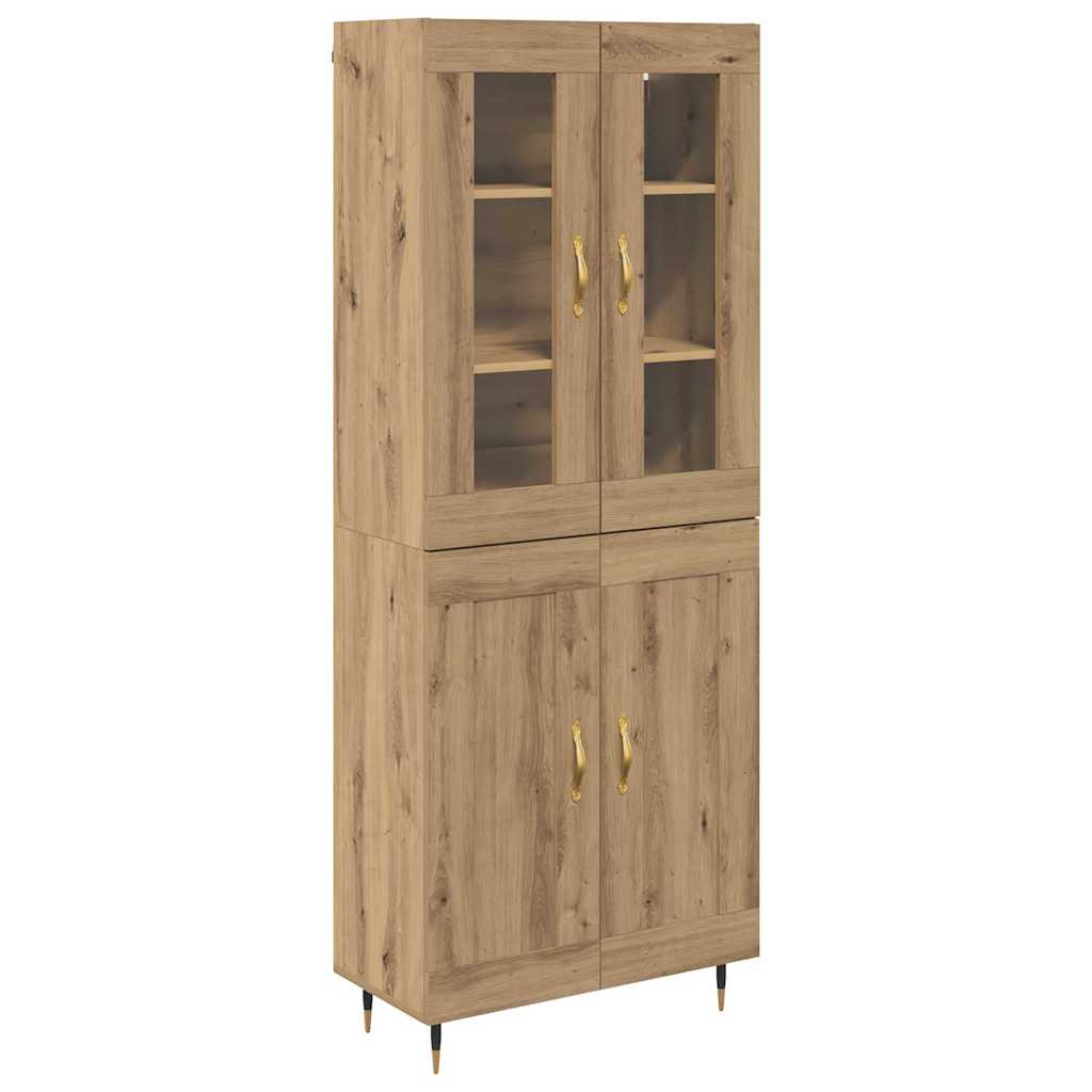 Highboard 2 stk. Artisan-Eiche 69,5 x 34 x 180 cm Holzwerkstoff