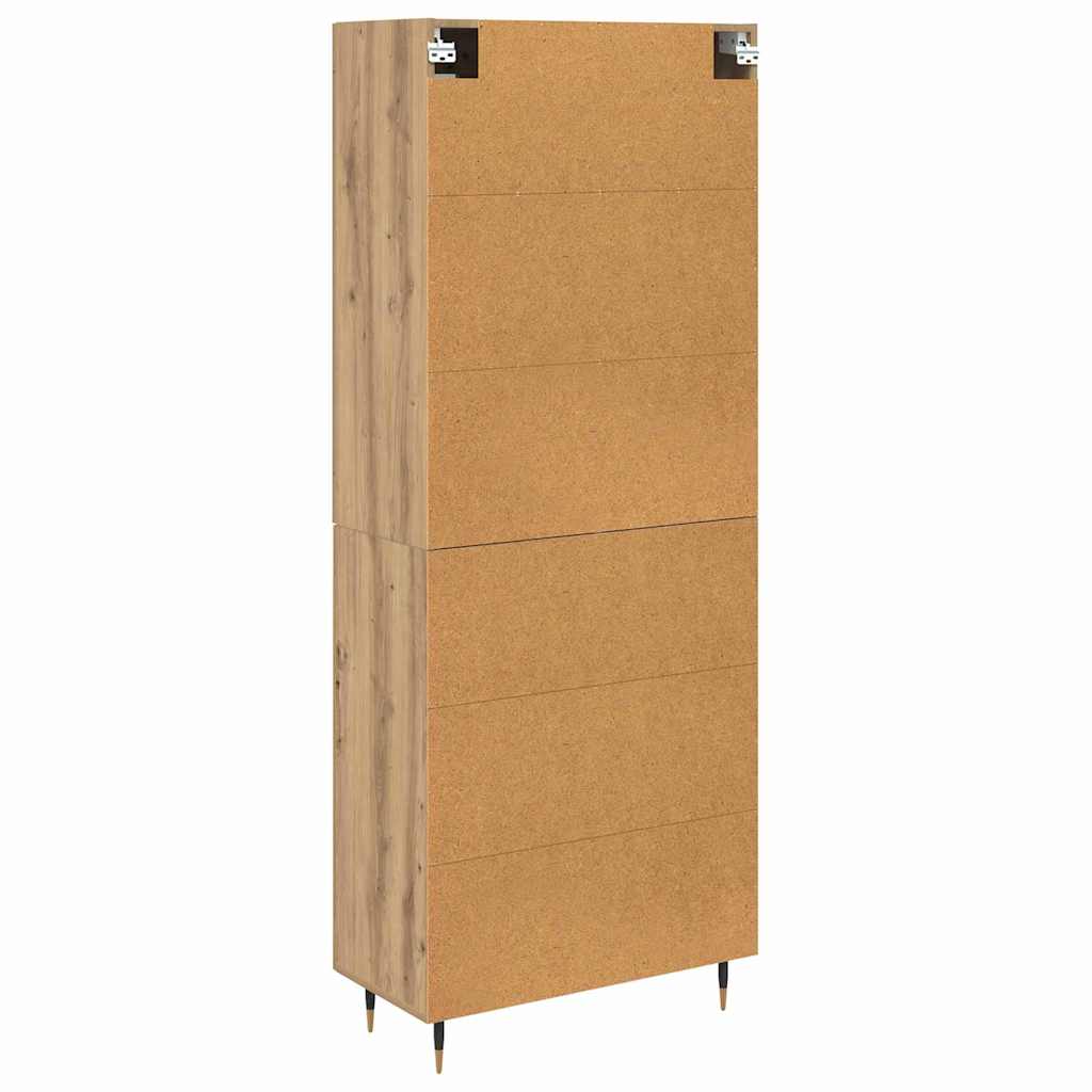 Highboard 2 stk. Artisan-Eiche 69,5 x 34 x 180 cm Holzwerkstoff