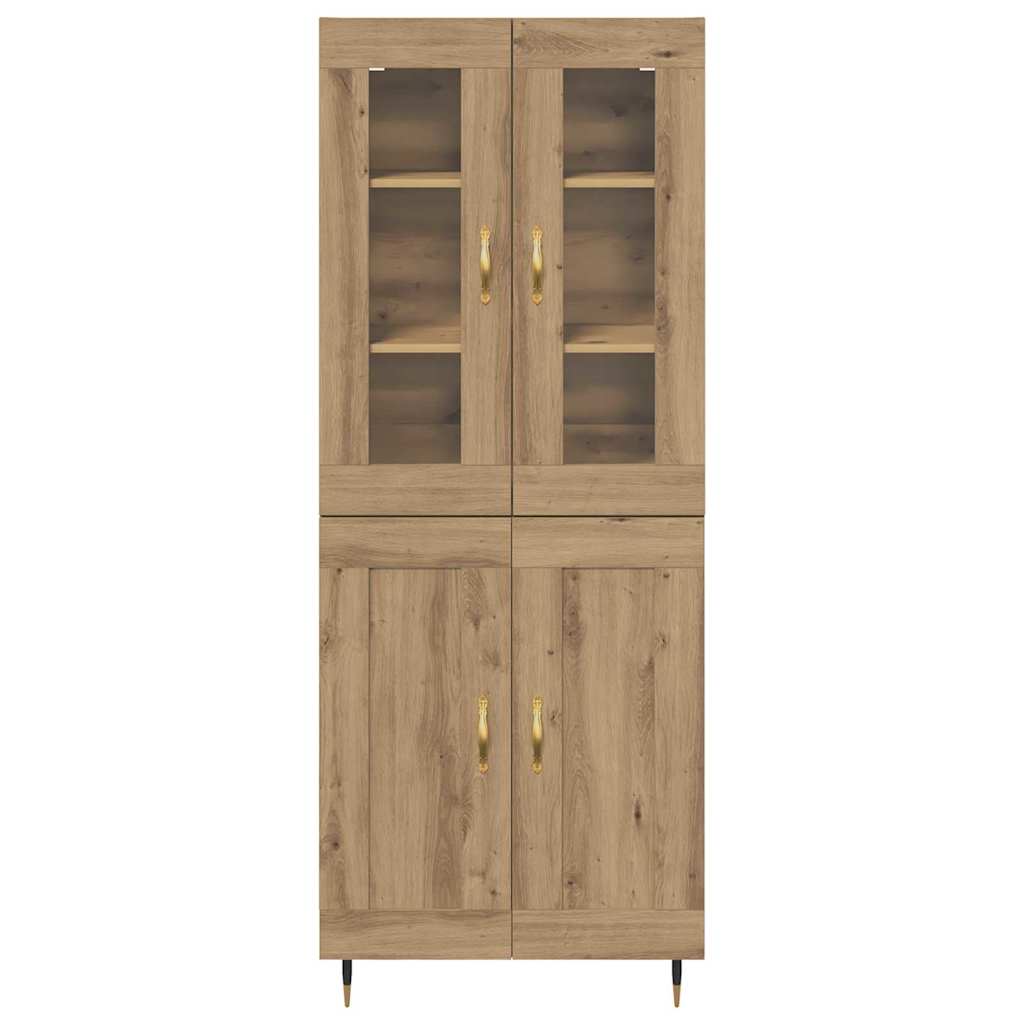 Highboard 2 stk. Artisan-Eiche 69,5 x 34 x 180 cm Holzwerkstoff
