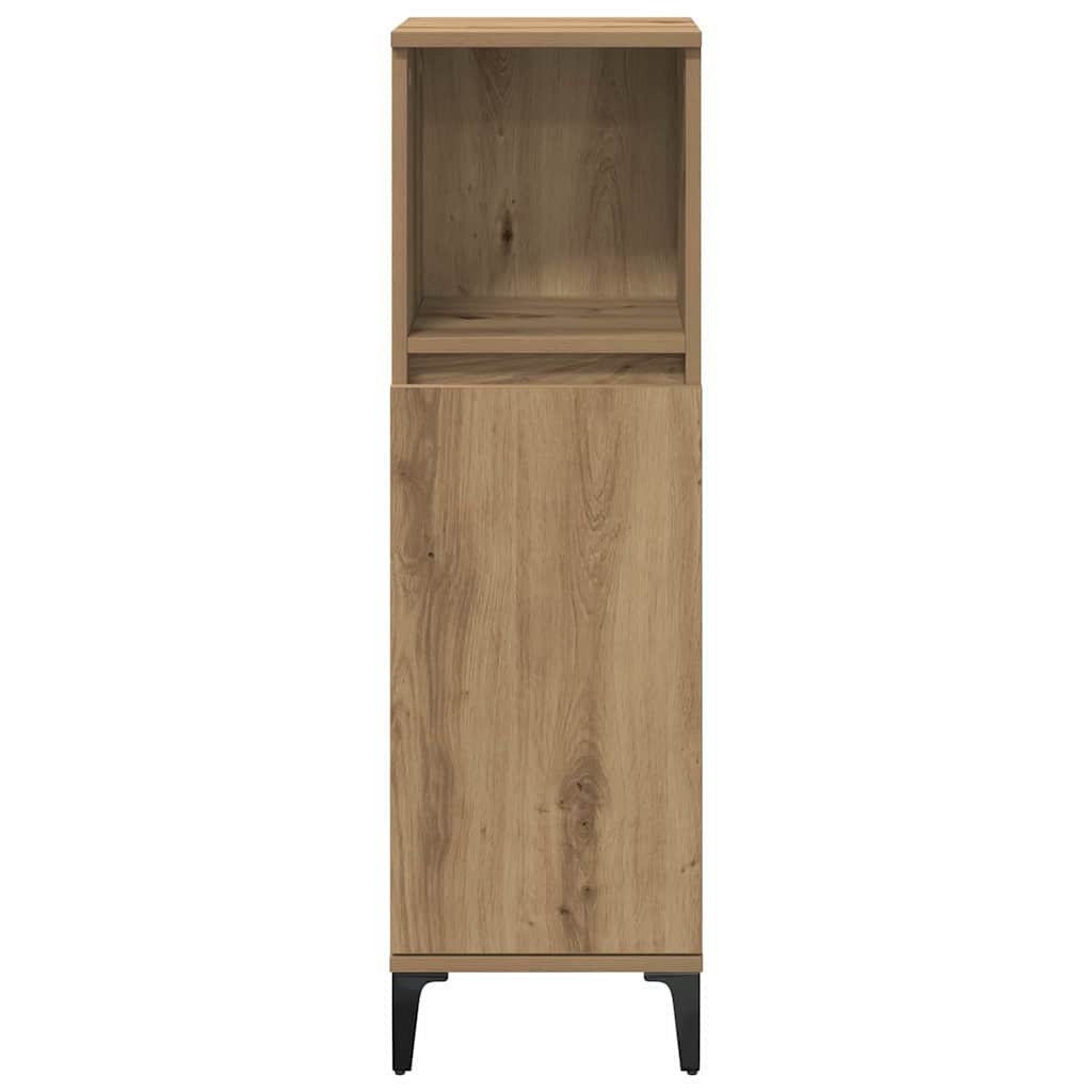 Badezimmermöbel-Set 3 stk. Artisan-Eiche 30 x 30 x 190 cm