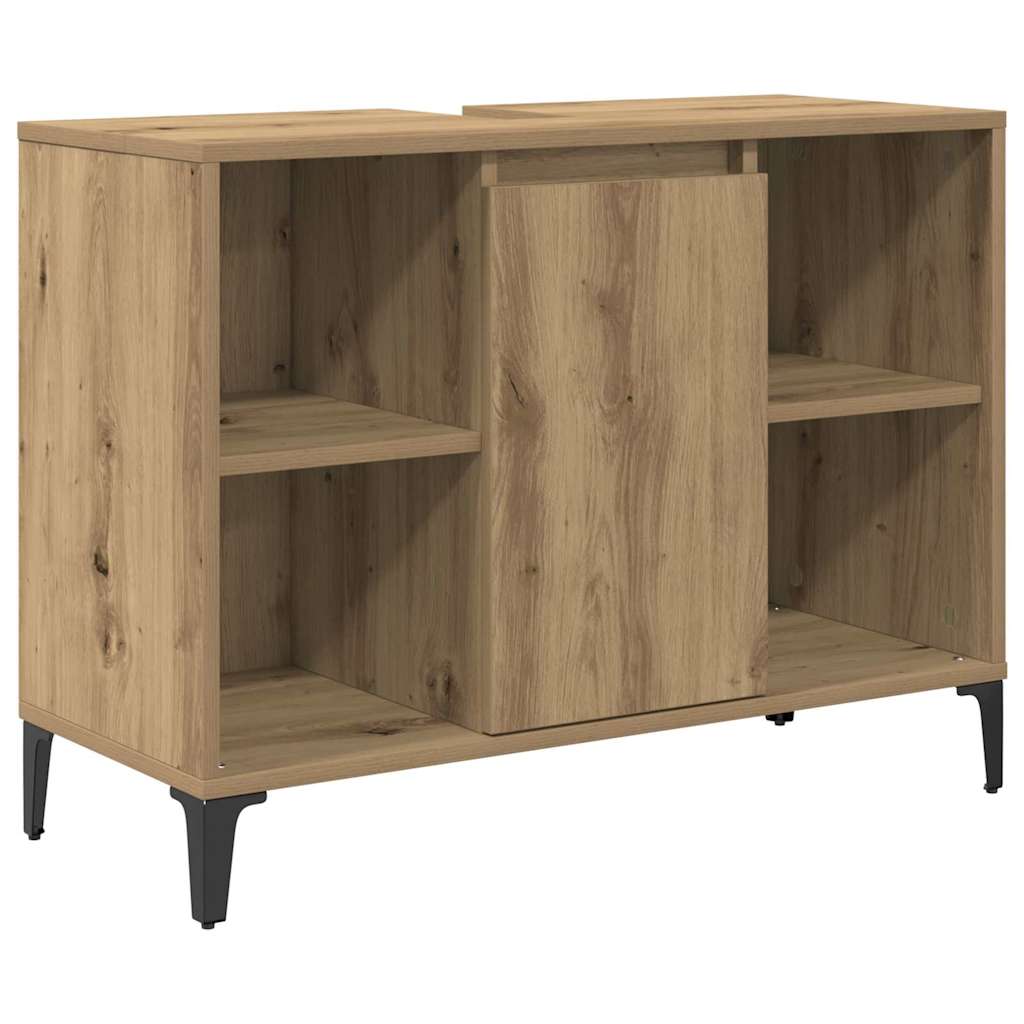 Badezimmermöbel-Set 3 stk. Artisan-Eiche 30 x 30 x 190 cm