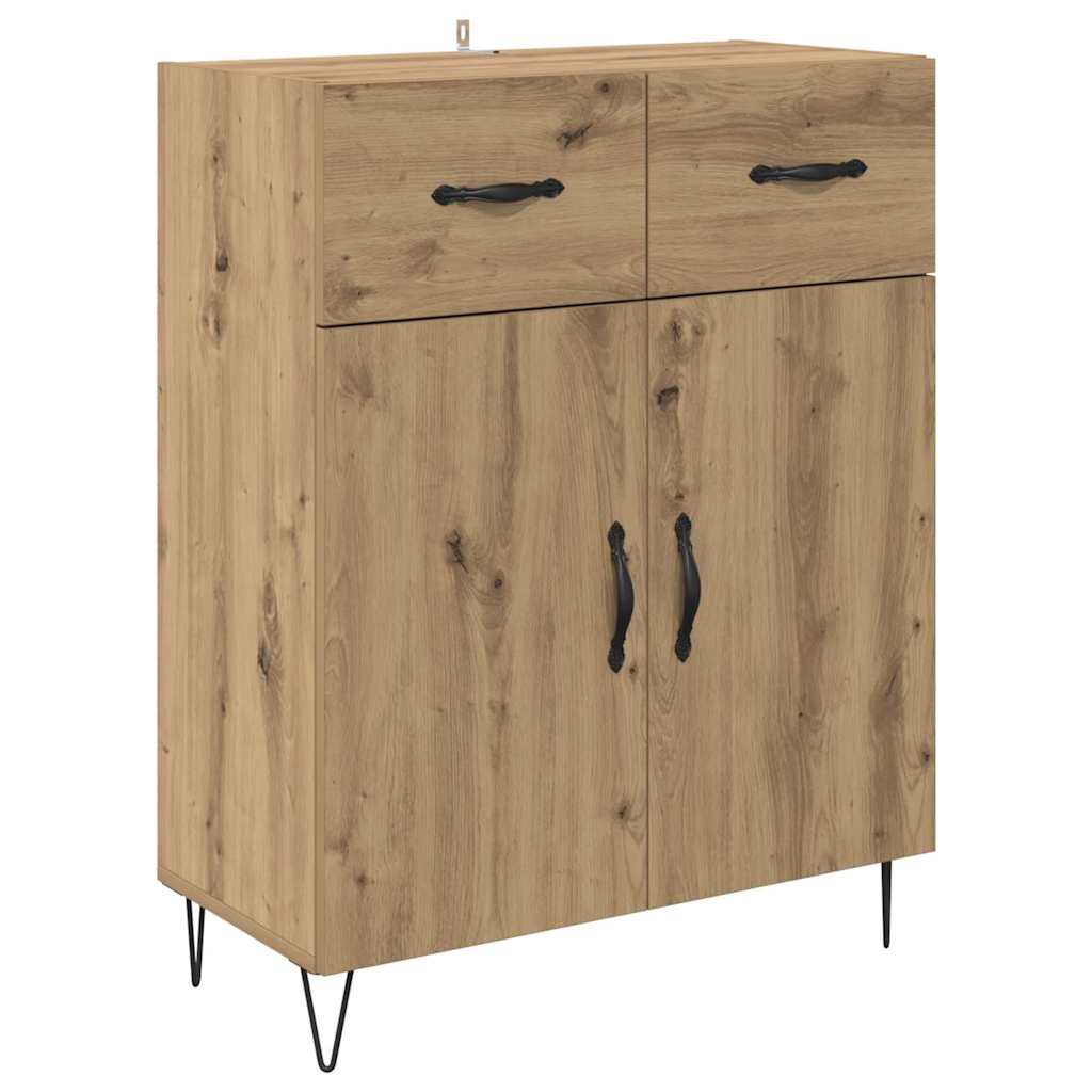 Highboard 2 stk. Artisan-Eiche 69,5 x 34 x 180 cm