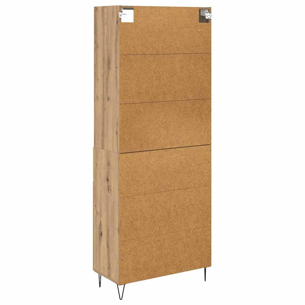 Highboard 2 stk. Artisan-Eiche 69,5 x 34 x 180 cm
