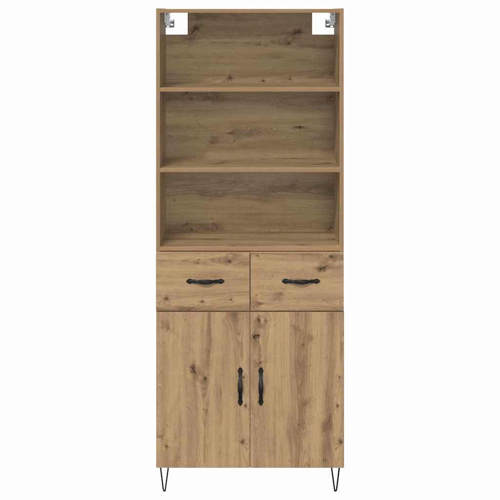 Highboard 2 stk. Artisan-Eiche 69,5 x 34 x 180 cm