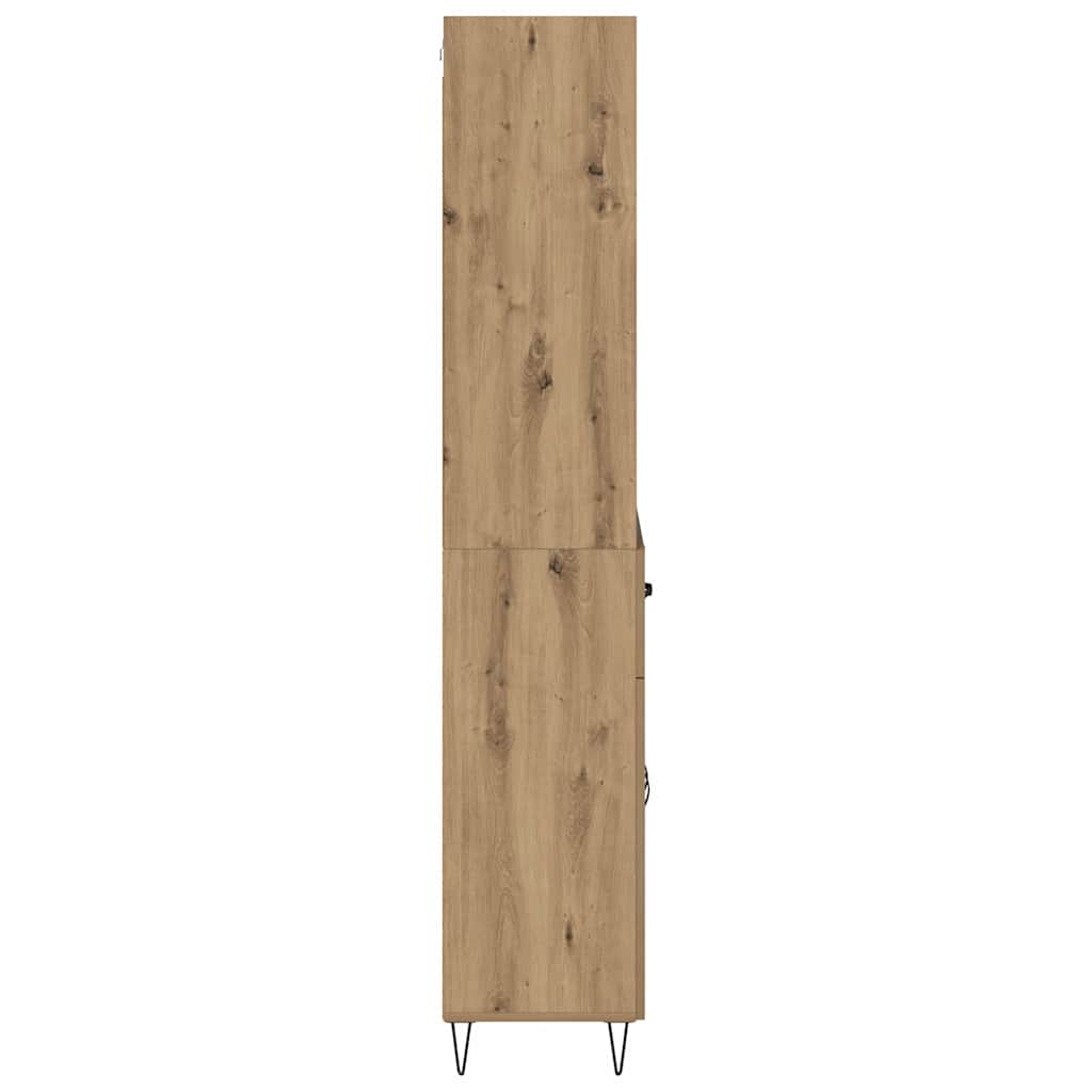 Highboard 2 stk. Artisan-Eiche 69,5 x 34 x 180 cm