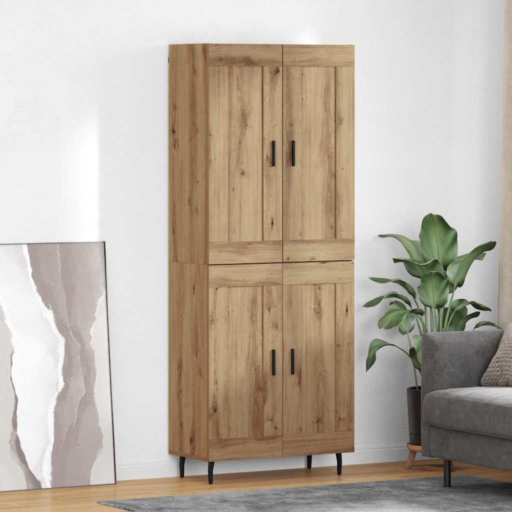Highboard 2 pcs Artisan-Eiche 69,5 x 34 x 180 cm Holzwerkstoff