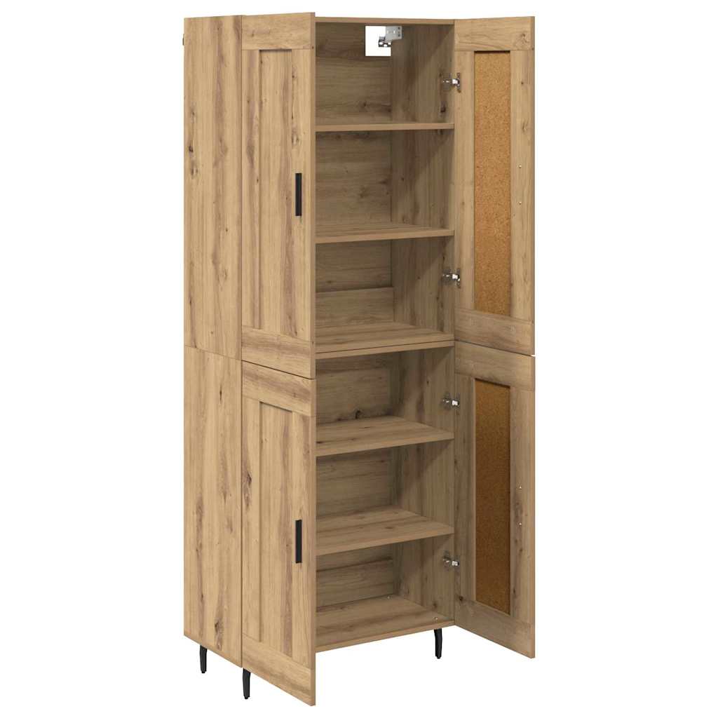 Highboard 2 pcs Artisan-Eiche 69,5 x 34 x 180 cm Holzwerkstoff