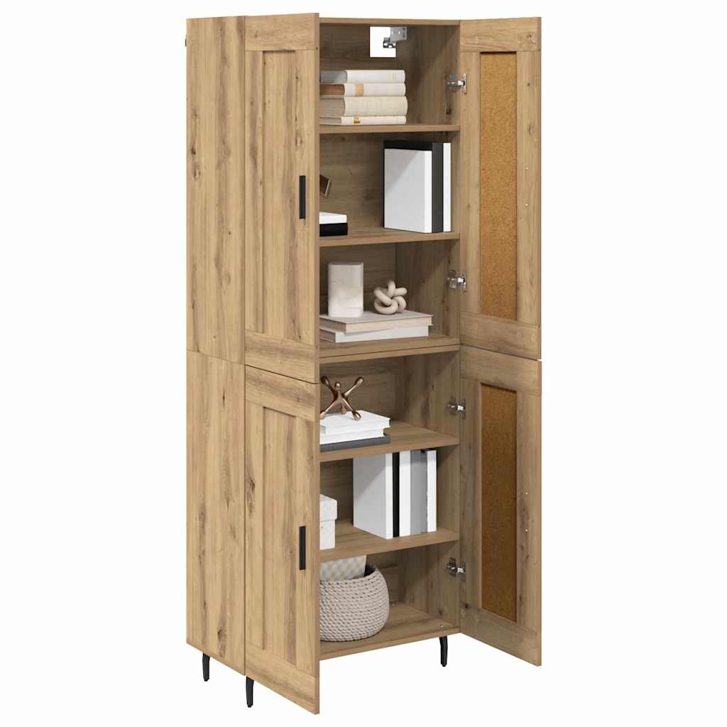 Highboard 2 pcs Artisan-Eiche 69,5 x 34 x 180 cm Holzwerkstoff