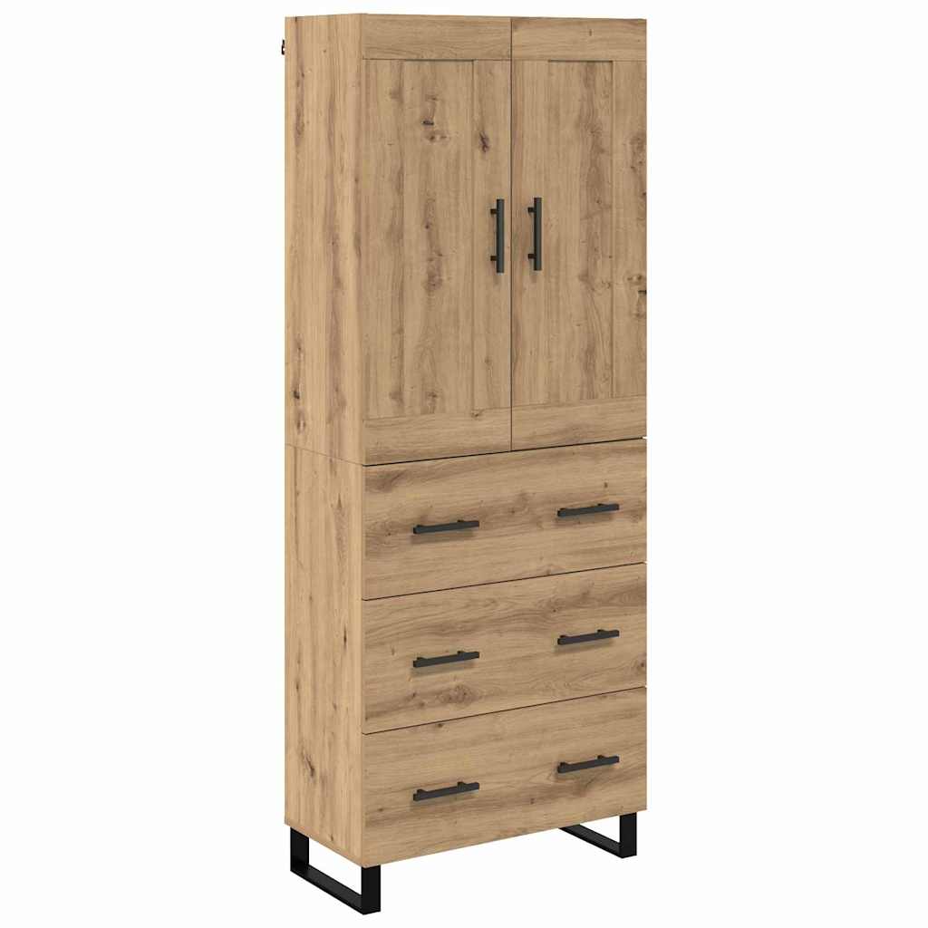 Highboard 2 pcs Artisan-Eiche 69,5 x 34 x 180 cm Holzwerkstoff