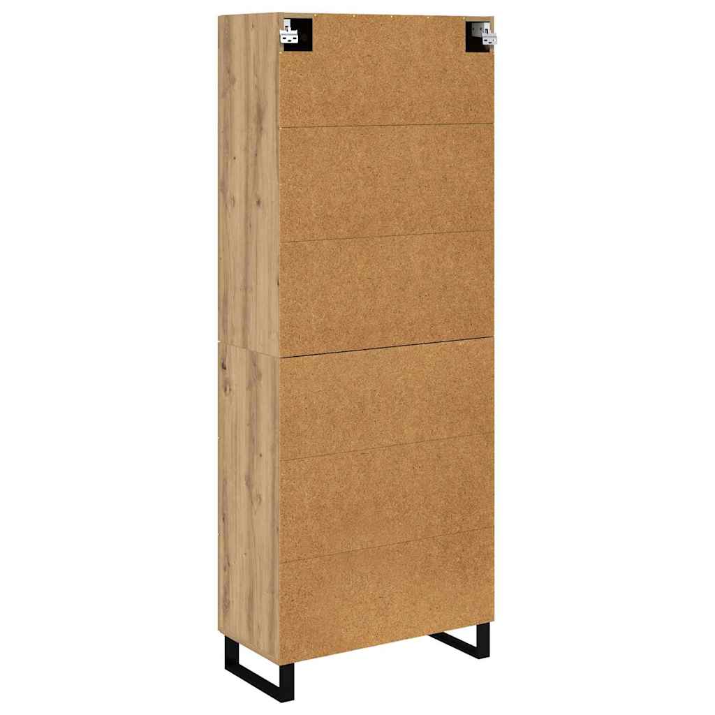 Highboard 2 pcs Artisan-Eiche 69,5 x 34 x 180 cm Holzwerkstoff