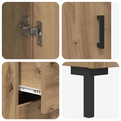 Highboard 2 stk. Artisan-Eiche 69,5 x 34 x 180 cm Holzwerkstoff