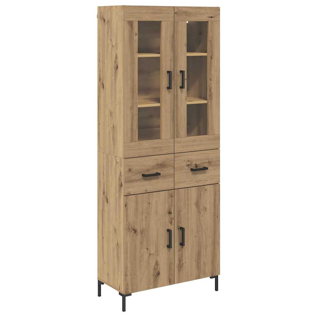 Highboard 2 stk. Artisan-Eiche 69,5 x 34 x 180 cm Holzwerkstoff