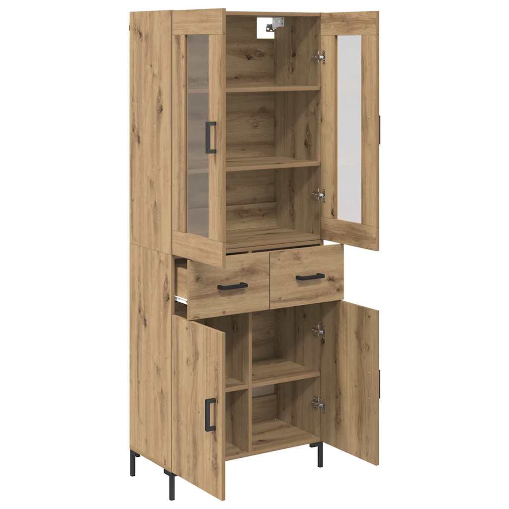Highboard 2 stk. Artisan-Eiche 69,5 x 34 x 180 cm Holzwerkstoff