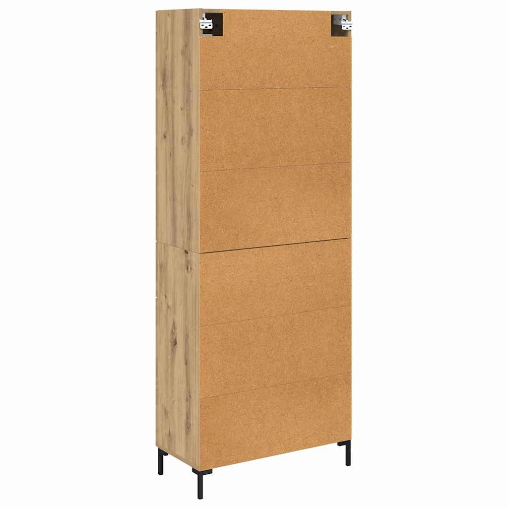 Highboard 2 stk. Artisan-Eiche 69,5 x 34 x 180 cm Holzwerkstoff
