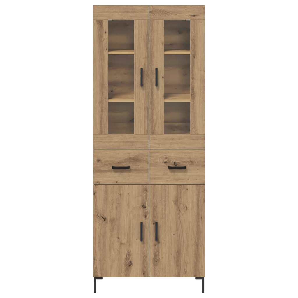 Highboard 2 stk. Artisan-Eiche 69,5 x 34 x 180 cm Holzwerkstoff