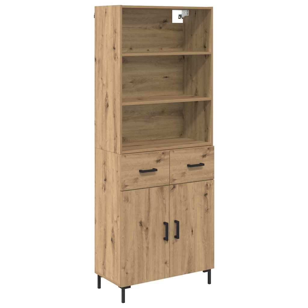 Highboard Artisan-Eiche 69,5 x 34 x 180 cm Holzwerkstoff