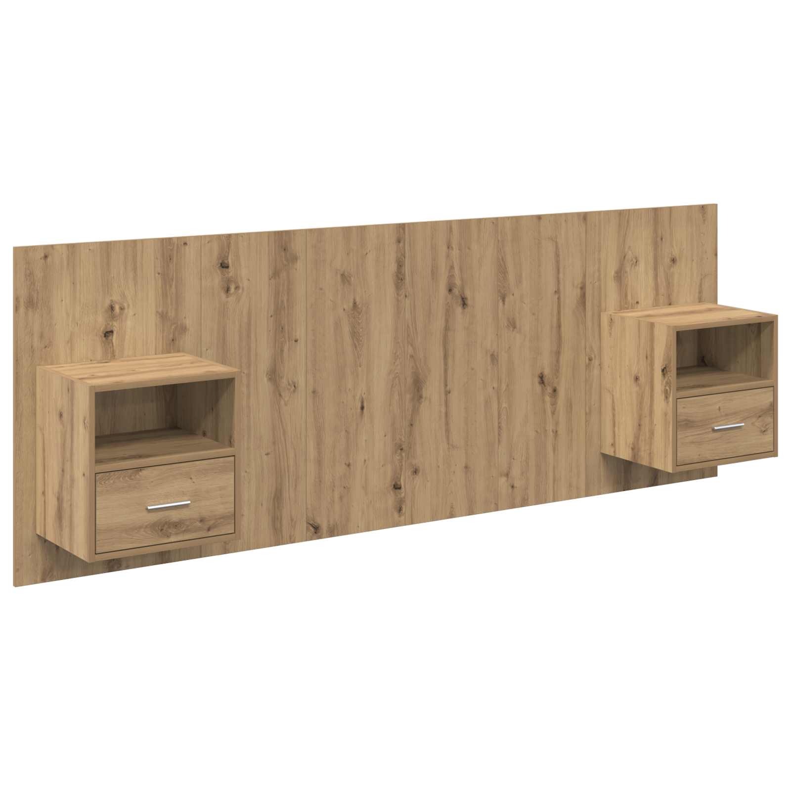 Kopfteil mit Schrank 3 stk. Artisan-Eiche Holzwerkstoff