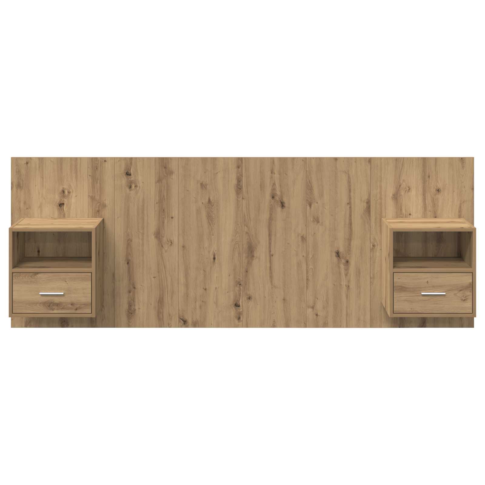 Kopfteil mit Schrank 3 stk. Artisan-Eiche Holzwerkstoff