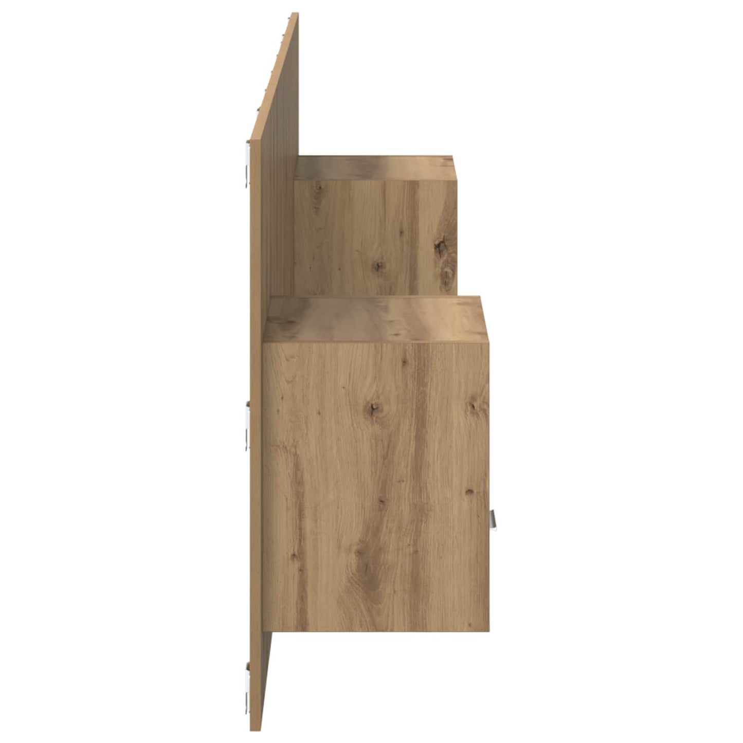 Kopfteil mit Schrank 3 stk. Artisan-Eiche Holzwerkstoff