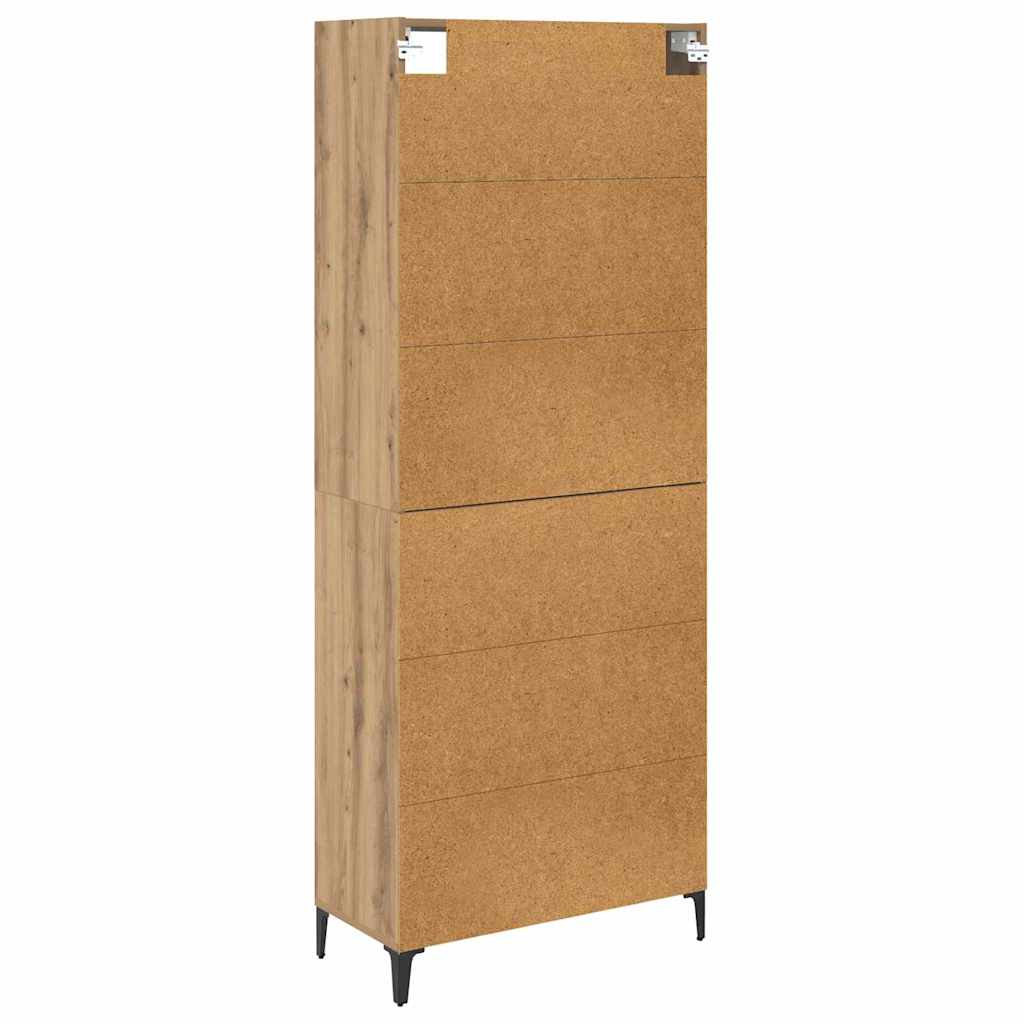 Highboard Artisan-Eiche 69,5 x 34 x 180 cm Holzwerkstoff