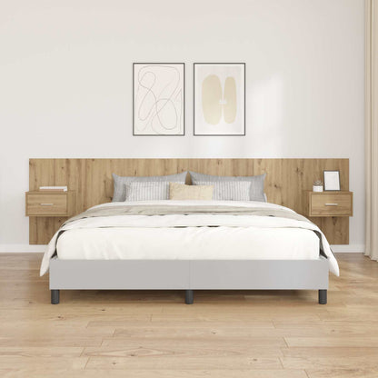Kopfteil mit Schrank 3 stk. Artisan-Eiche Holzwerkstoff