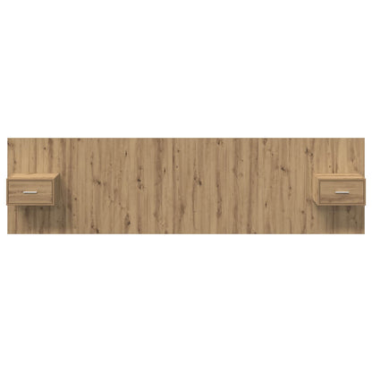 Kopfteil mit Schrank 3 stk. Artisan-Eiche Holzwerkstoff