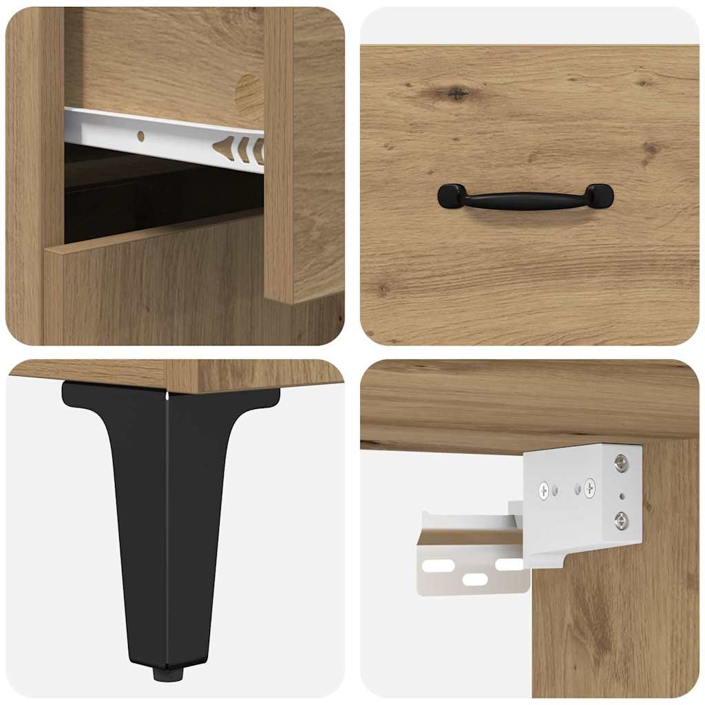 Highboard Artisan-Eiche 69,5 x 34 x 180 cm Holzwerkstoff