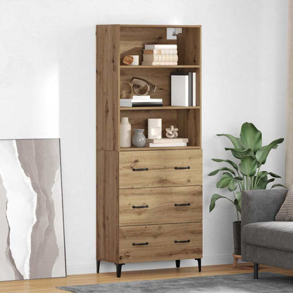 Highboard Artisan-Eiche 69,5 x 34 x 180 cm Holzwerkstoff