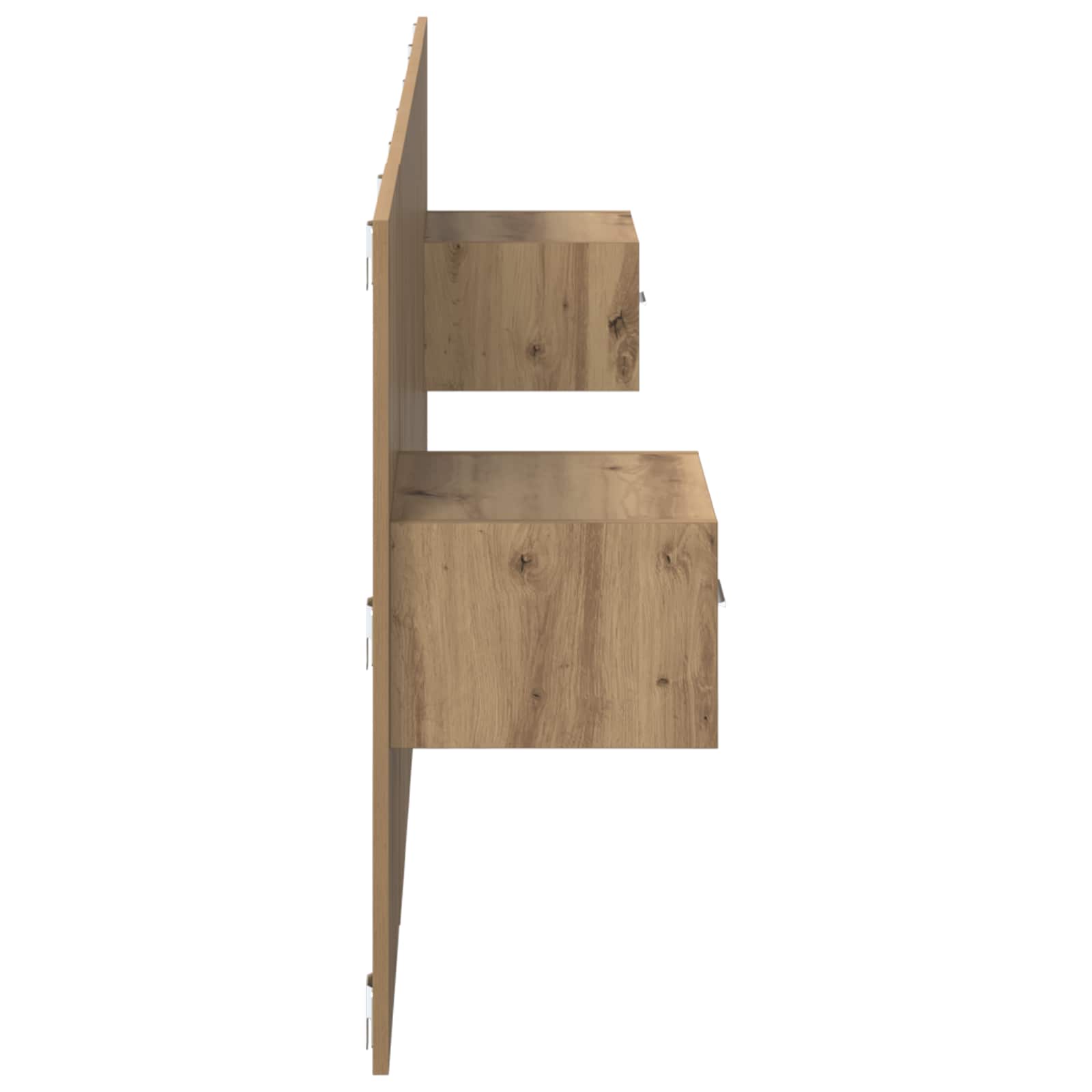 Kopfteil mit Schrank 3 stk. Artisan-Eiche Holzwerkstoff