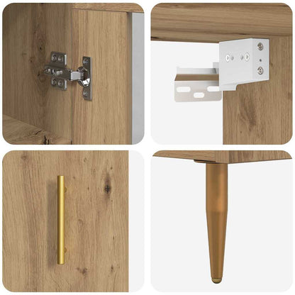 Highboard 2 stk. Artisan-Eiche 34,5 x 34 x 180 cm Holzwerkstoff