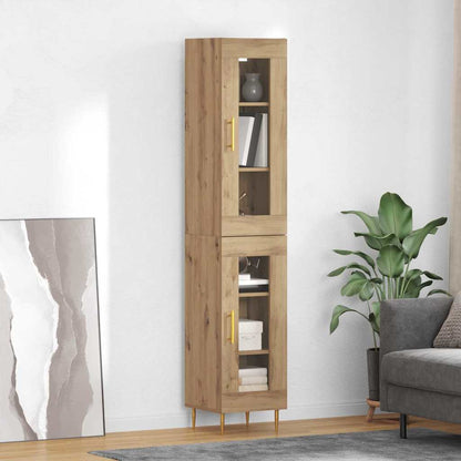 Highboard 2 stk. Artisan-Eiche 34,5 x 34 x 180 cm Holzwerkstoff