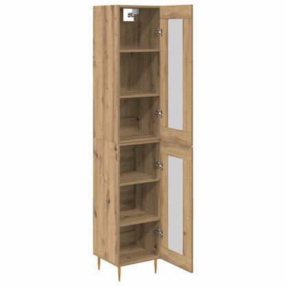 Highboard 2 stk. Artisan-Eiche 34,5 x 34 x 180 cm Holzwerkstoff